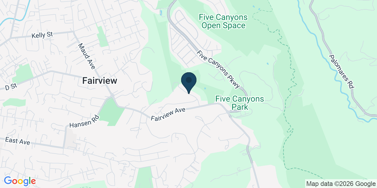 Map showing Fairview, Alameda County, CA