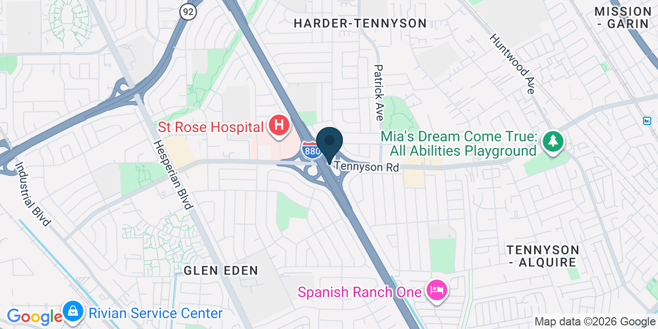 Map showing Hayward, Alameda County, CA