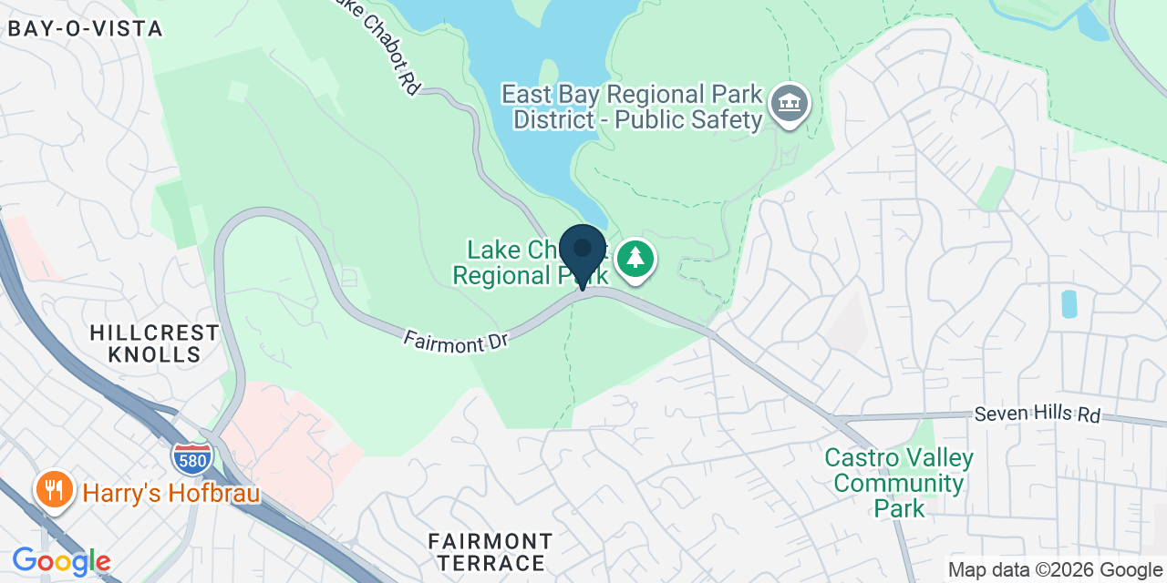 Map showing Castro Valley, Alameda County, CA
