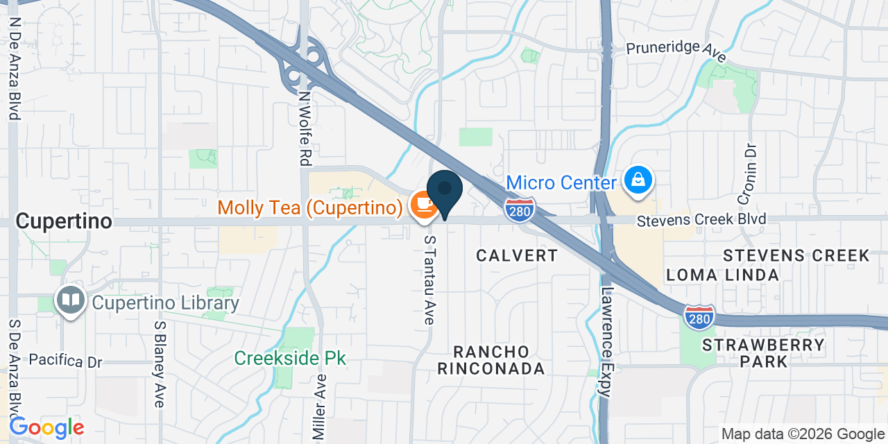 Map showing Santa Clara County, CA