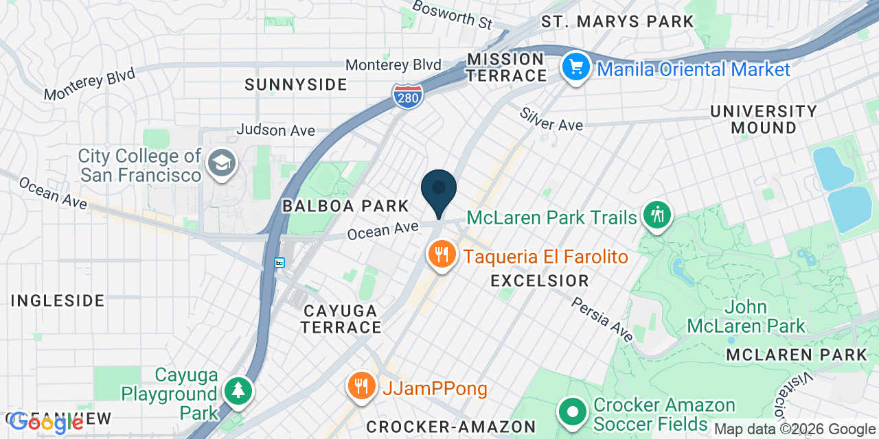 Map showing San Francisco, San Francisco County, CA