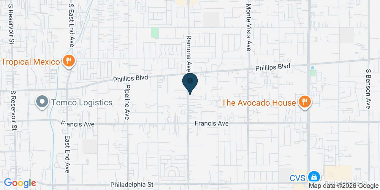 Map showing Chino, San Bernardino County, CA