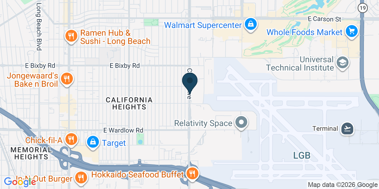Map showing Los Angeles County, CA