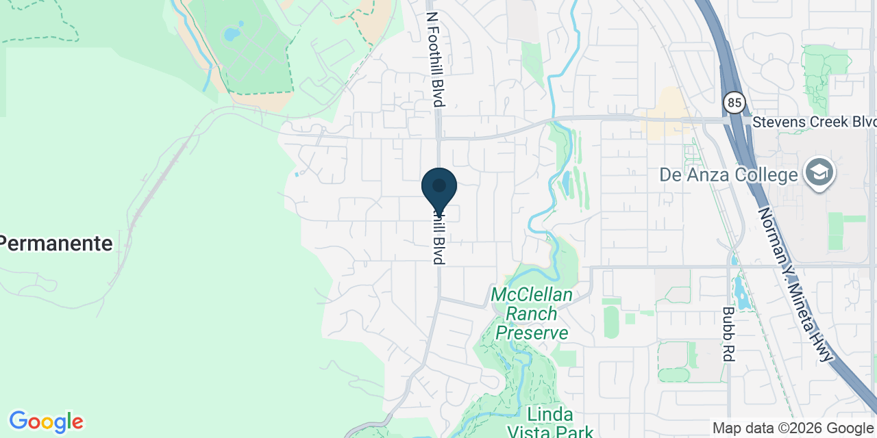 Map showing Cupertino, Santa Clara County, CA