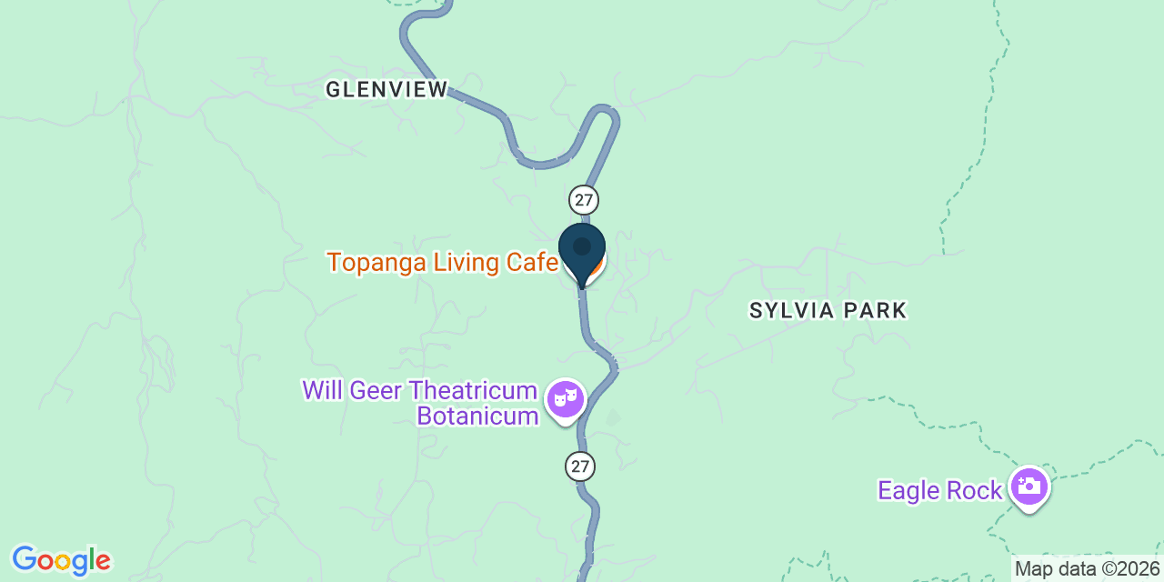 Map showing Topanga, Los Angeles County, CA