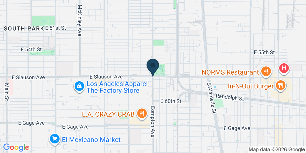 Map showing Florence-Graham, Los Angeles County, CA