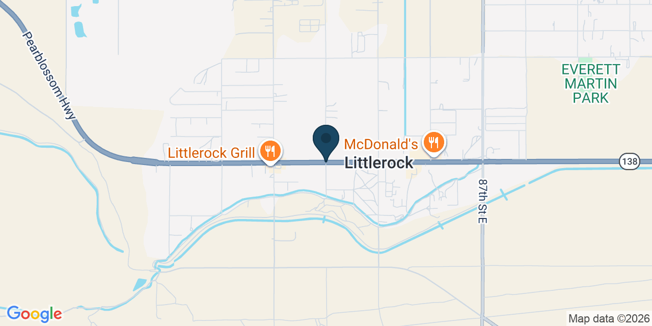 Map showing Littlerock, Los Angeles County, CA