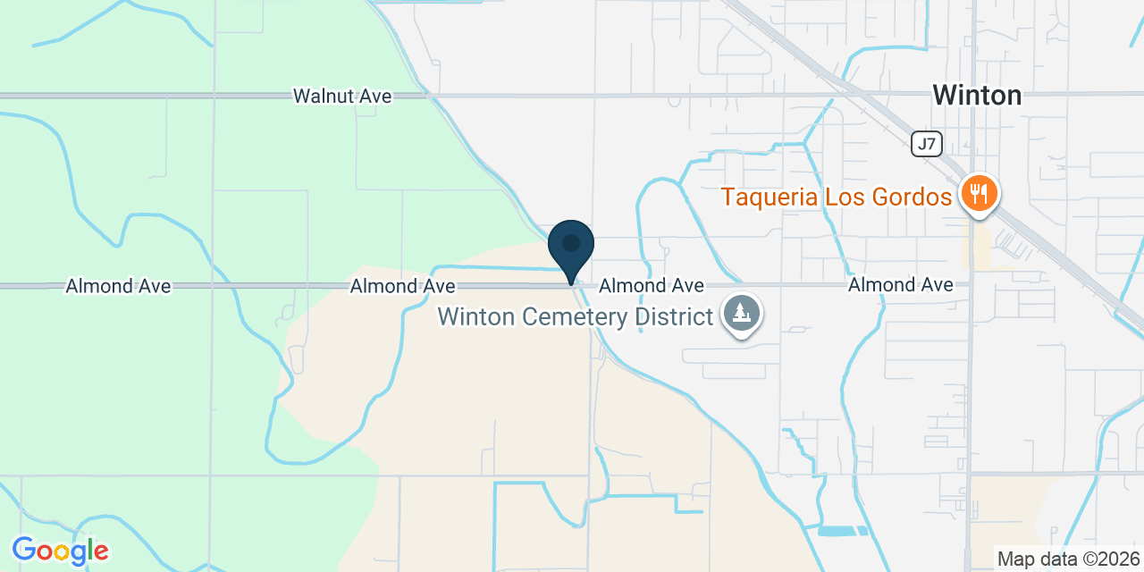 Map showing Merced County, CA