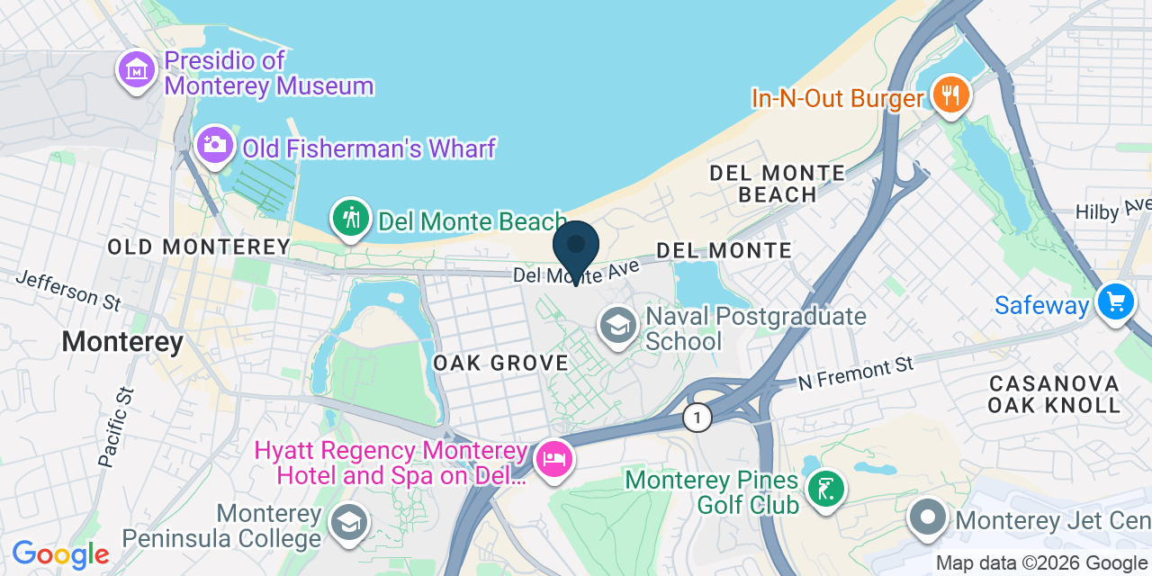 Map showing Monterey, Monterey County, CA