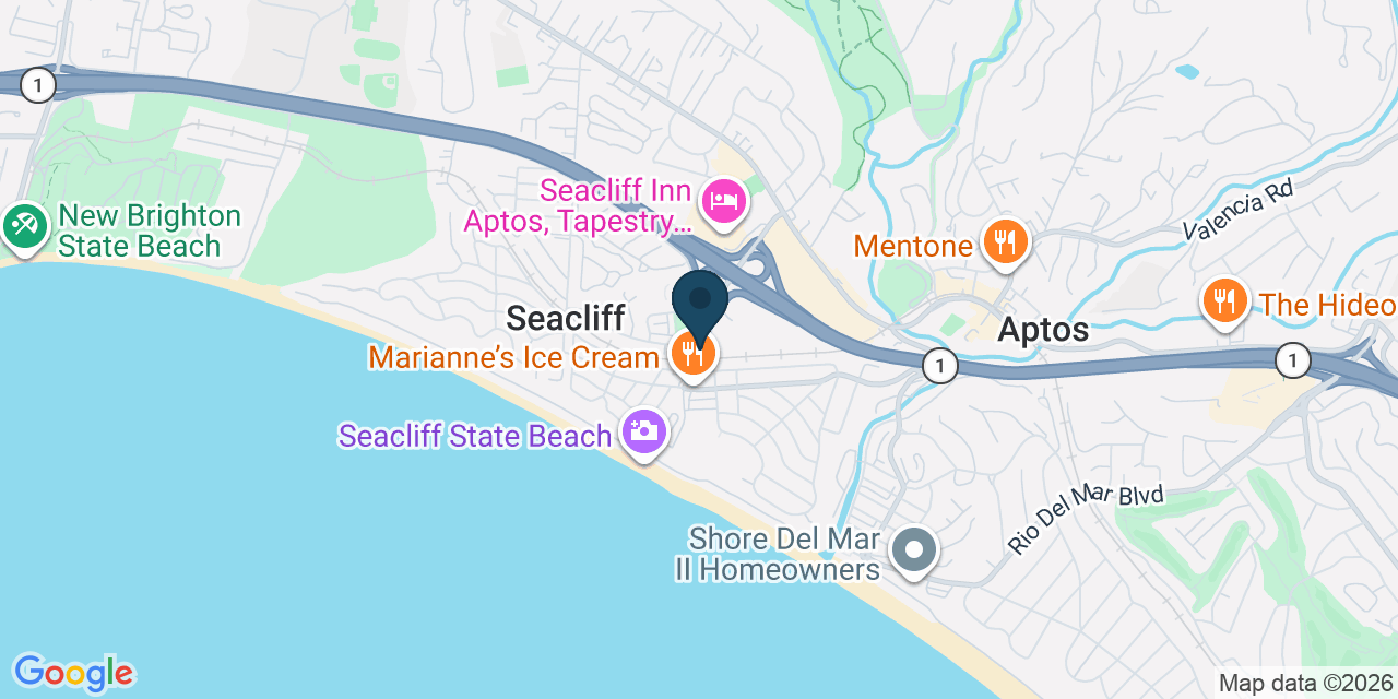Map showing Seacliff, Santa Cruz County, CA