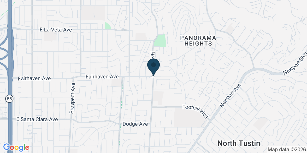 Map showing Orange, Orange County, CA