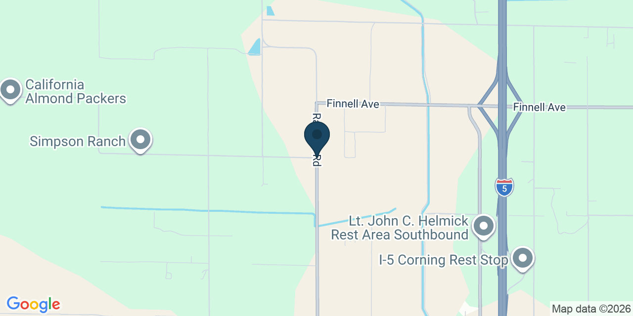 Map showing Tehama County, CA