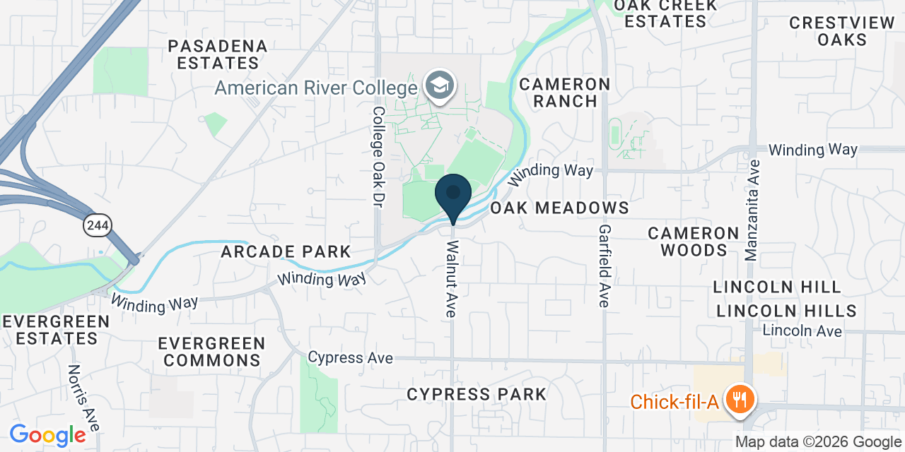 Map showing Carmichael, Sacramento County, CA
