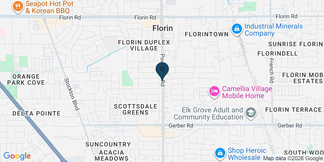 Map showing Florin, Sacramento County, CA
