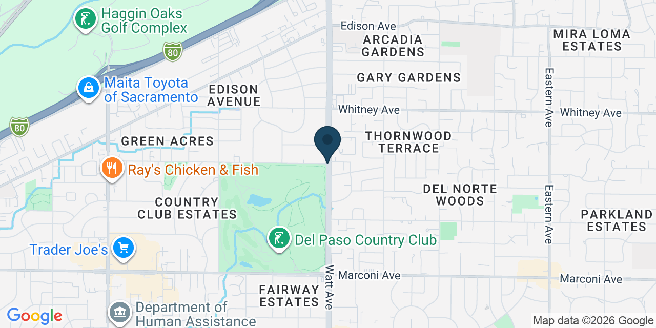 Map showing Arden-Arcade, Sacramento County, CA