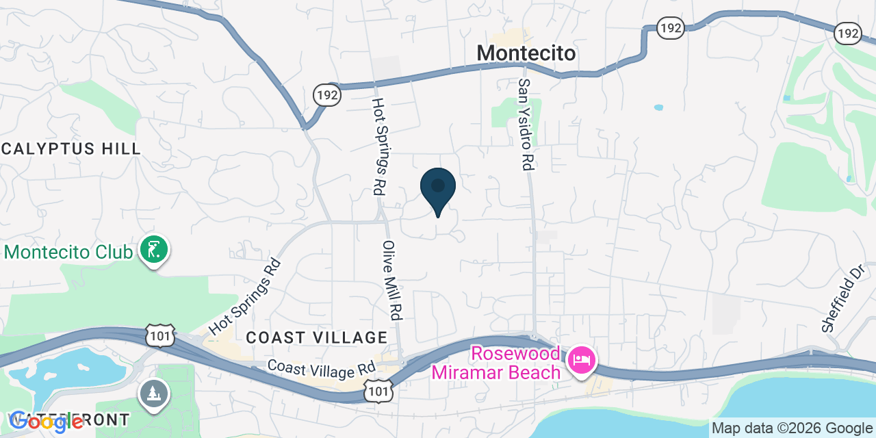 Map showing Santa Barbara, Santa Barbara County, CA