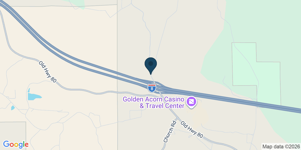 Map showing Boulevard, San Diego County, CA