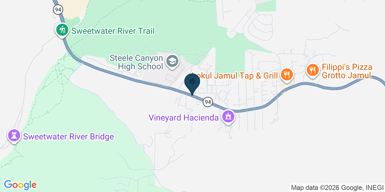 Map showing Jamul, San Diego County, CA