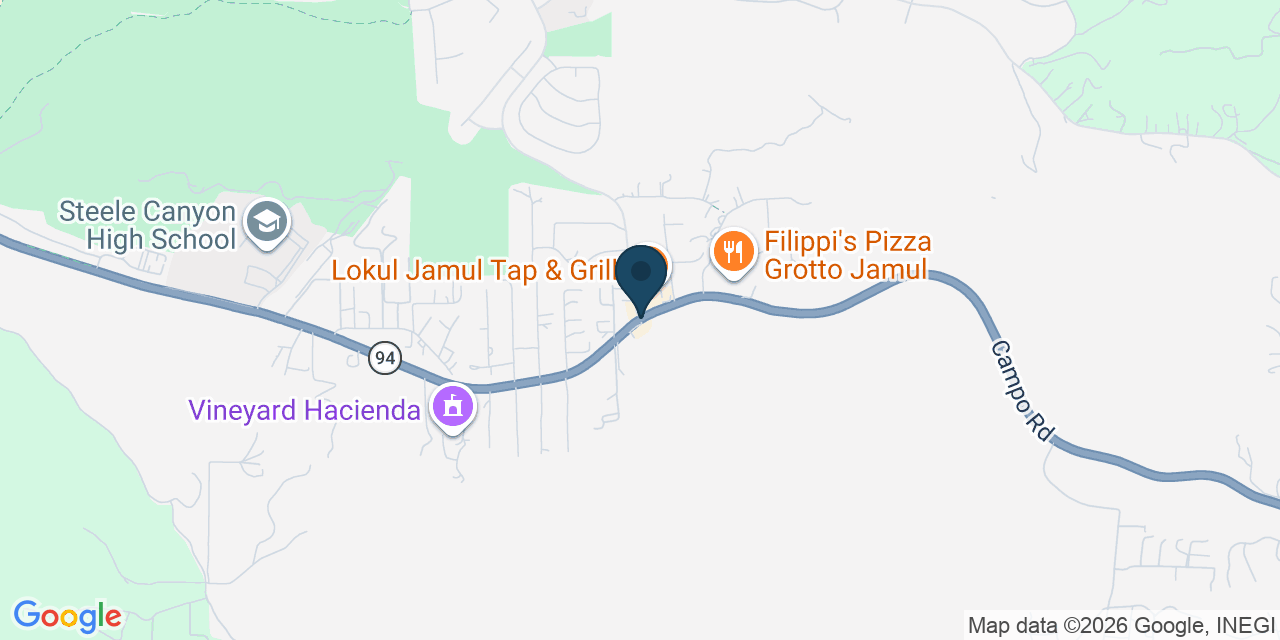 Map showing Jamul, San Diego County, CA