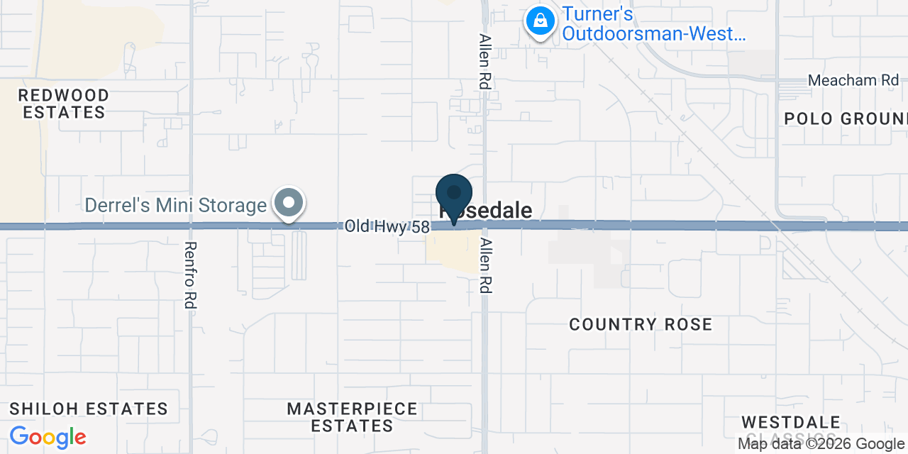 Map showing Kern County, CA