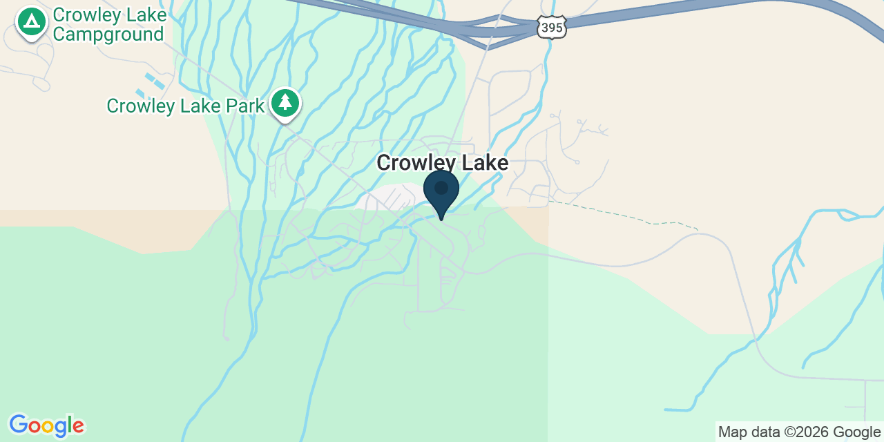 Map showing Crowley Lake, Mono County, CA