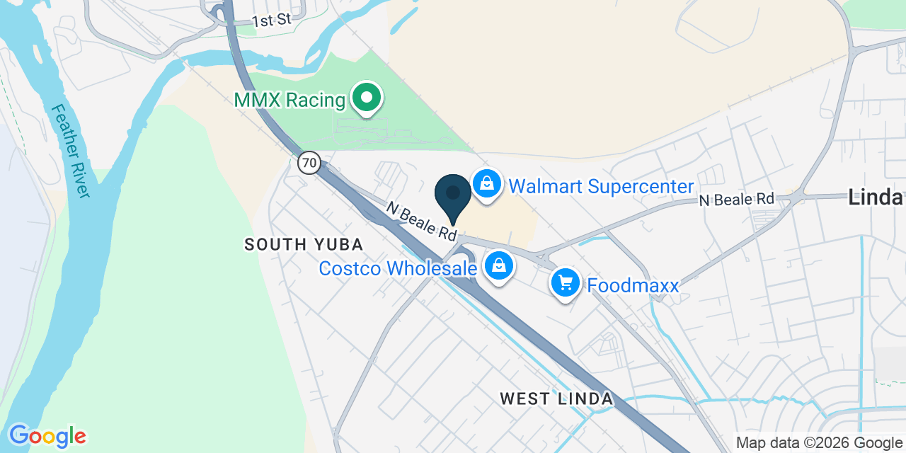 Map showing Marysville, Yuba County, CA