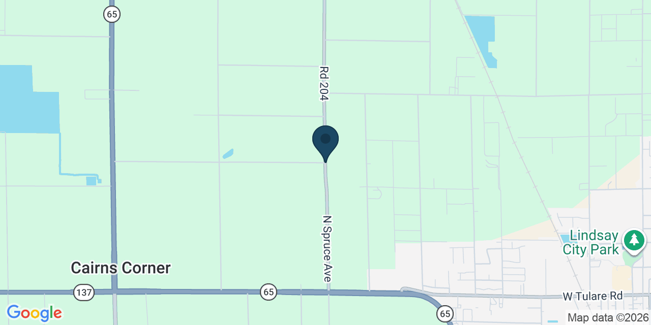 Map showing Tulare County, CA