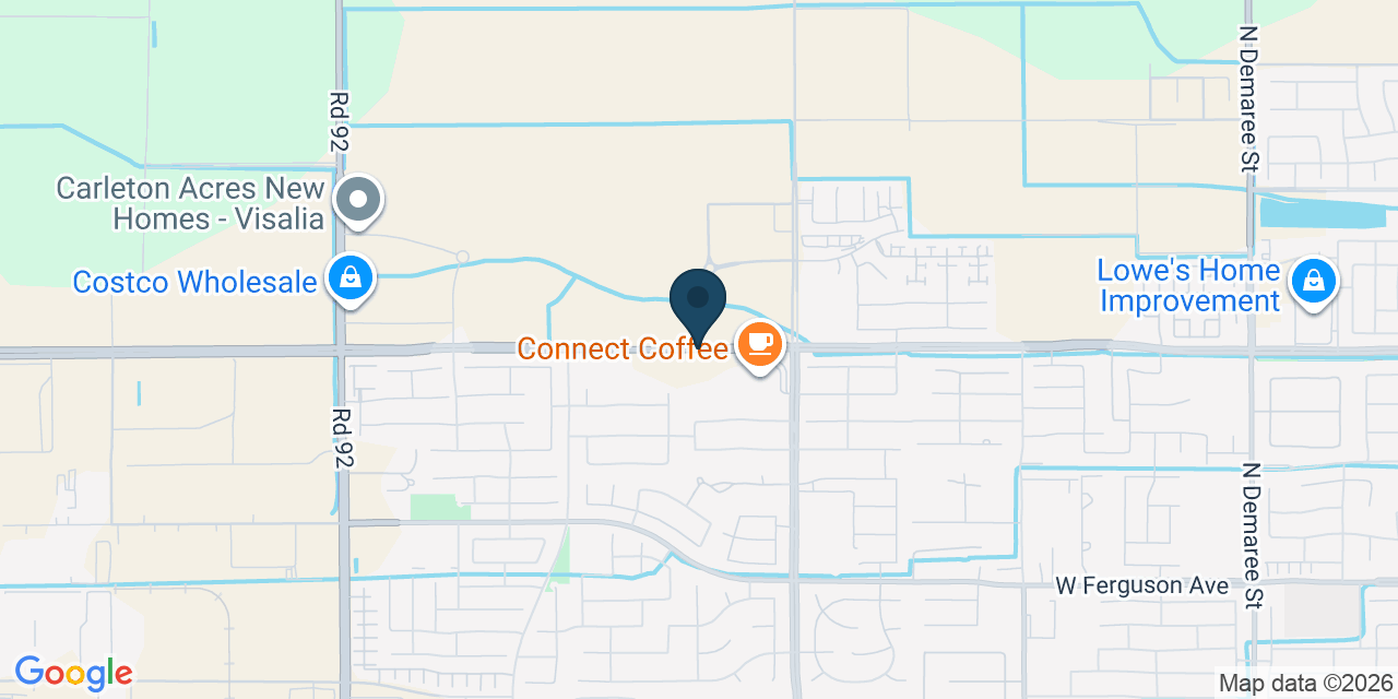 Map showing Tulare County, CA