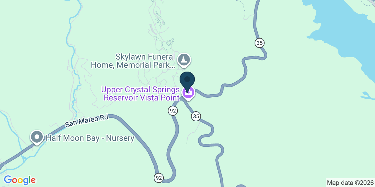 Map showing San Mateo County, CA