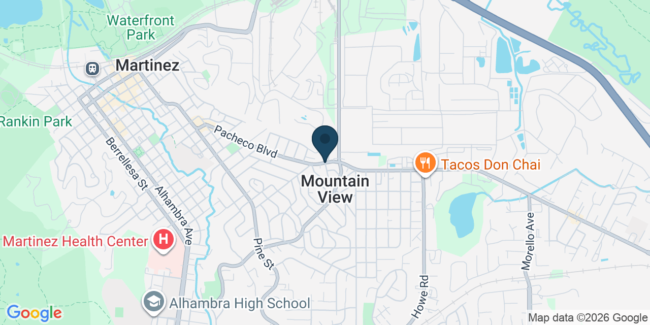 Map showing Mountain View, Contra Costa County, CA