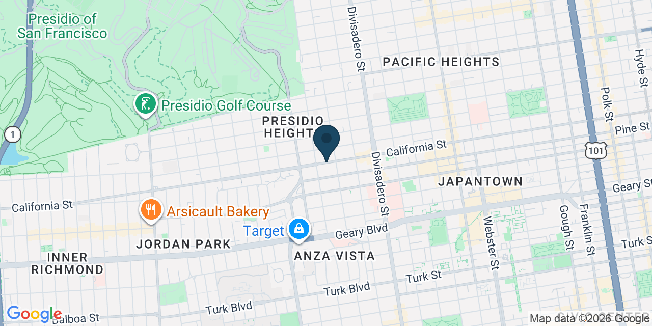 Map showing San Francisco, San Francisco County, CA