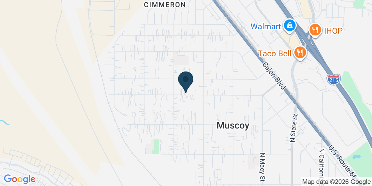 Map showing Muscoy, San Bernardino County, CA
