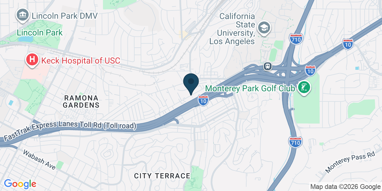 Map showing East Los Angeles, Los Angeles County, CA