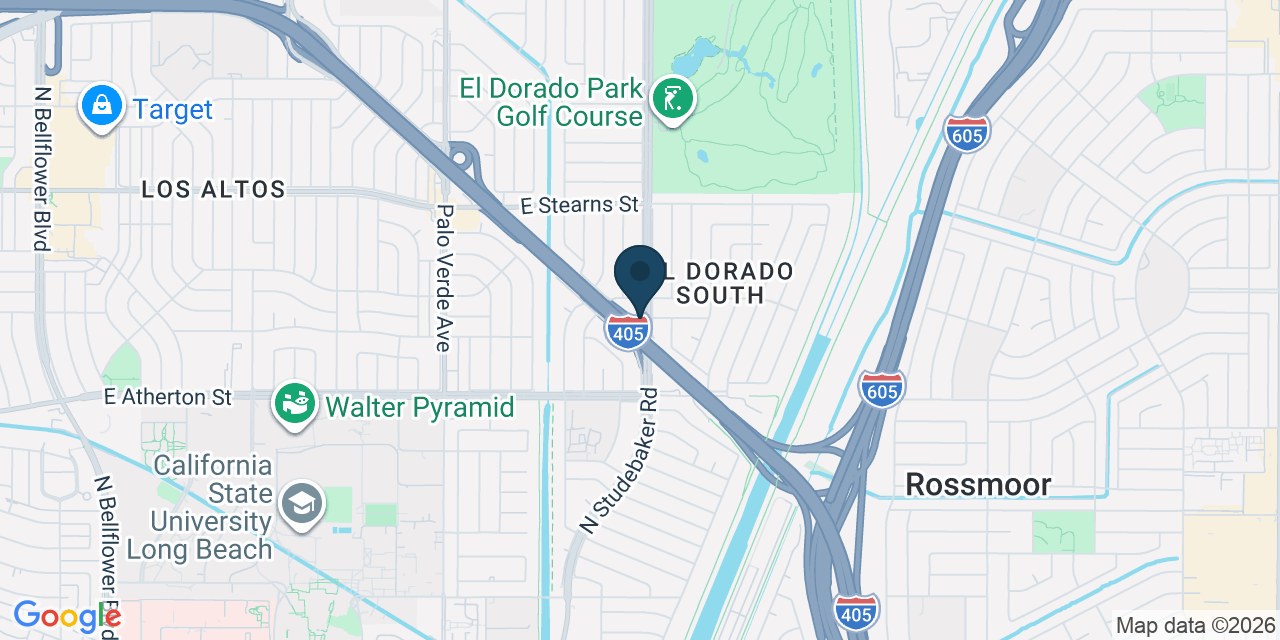 Map showing Long Beach, Los Angeles County, CA