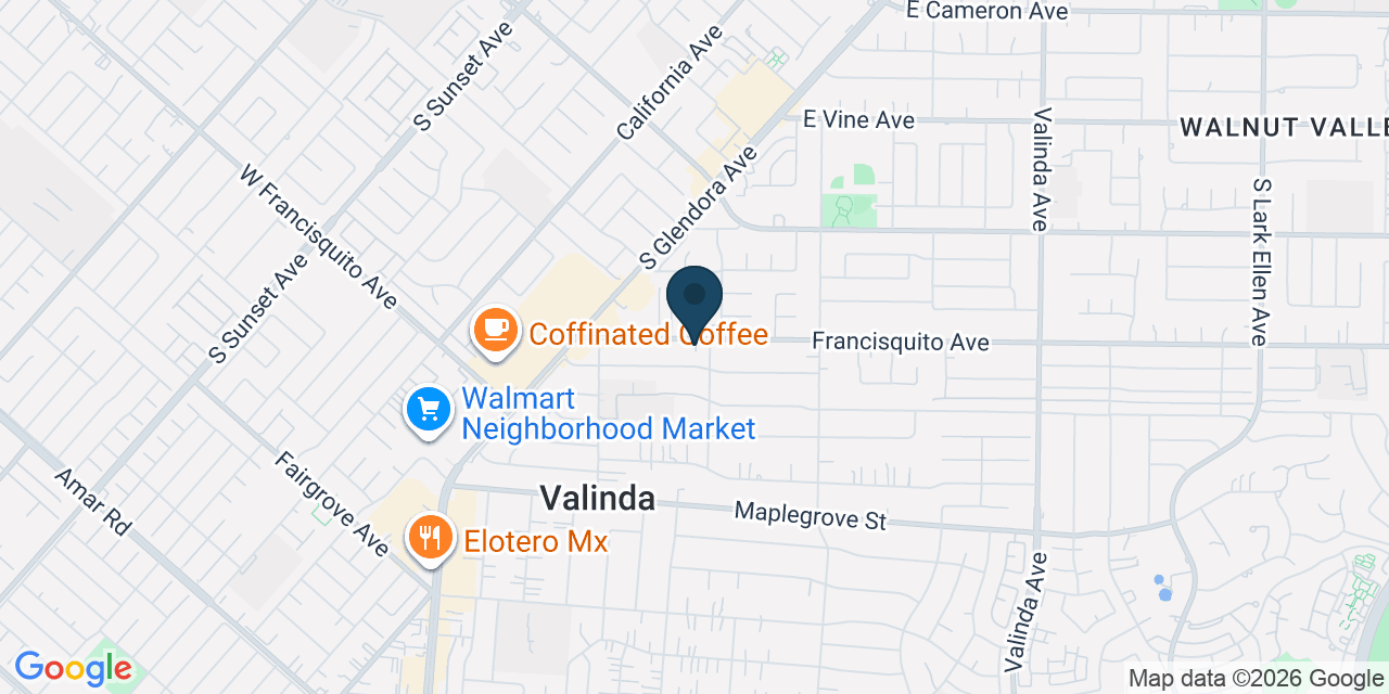 Map showing La Puente, Los Angeles County, CA