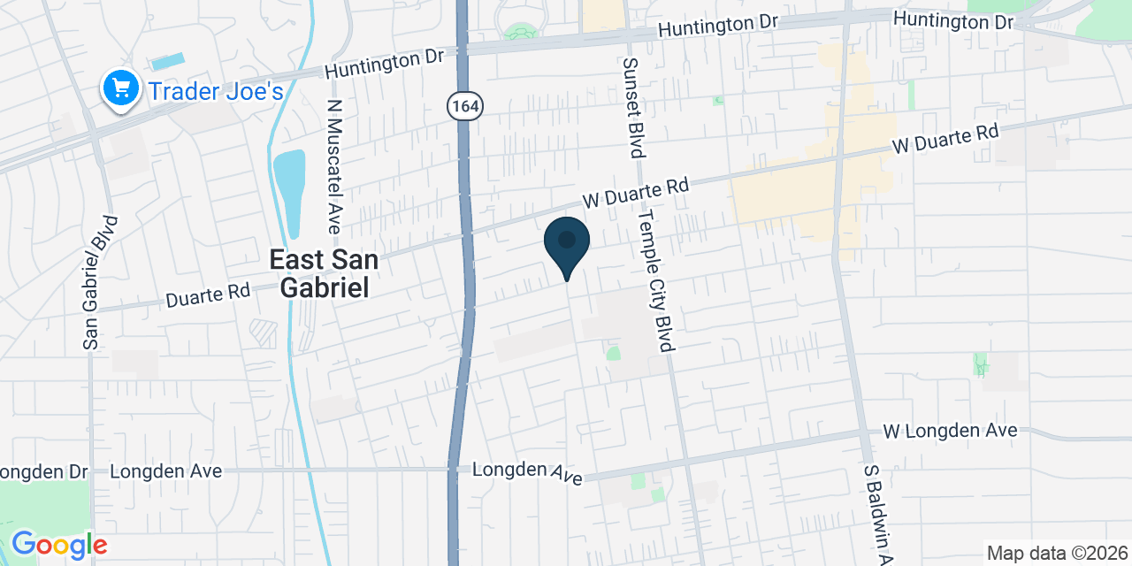 Map showing East San Gabriel, Los Angeles County, CA