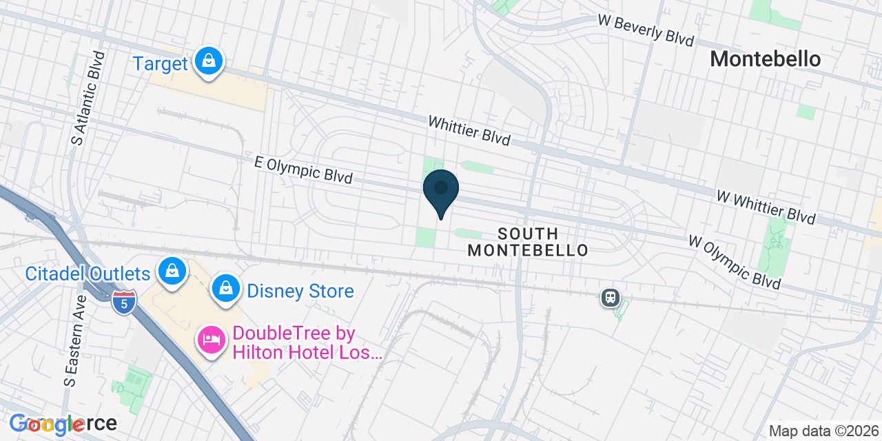 Map showing East Los Angeles, Los Angeles County, CA