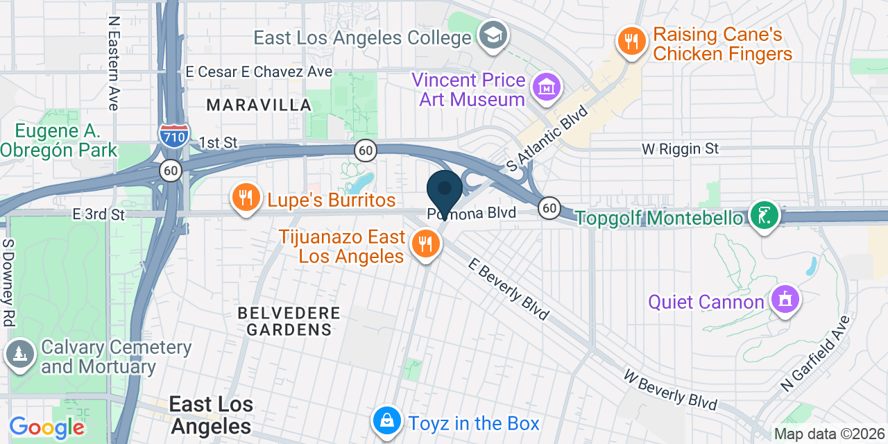 Map showing Los Angeles County, CA