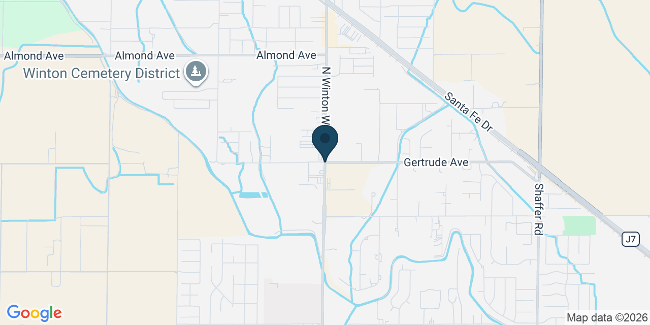 Map showing Winton, Merced County, CA