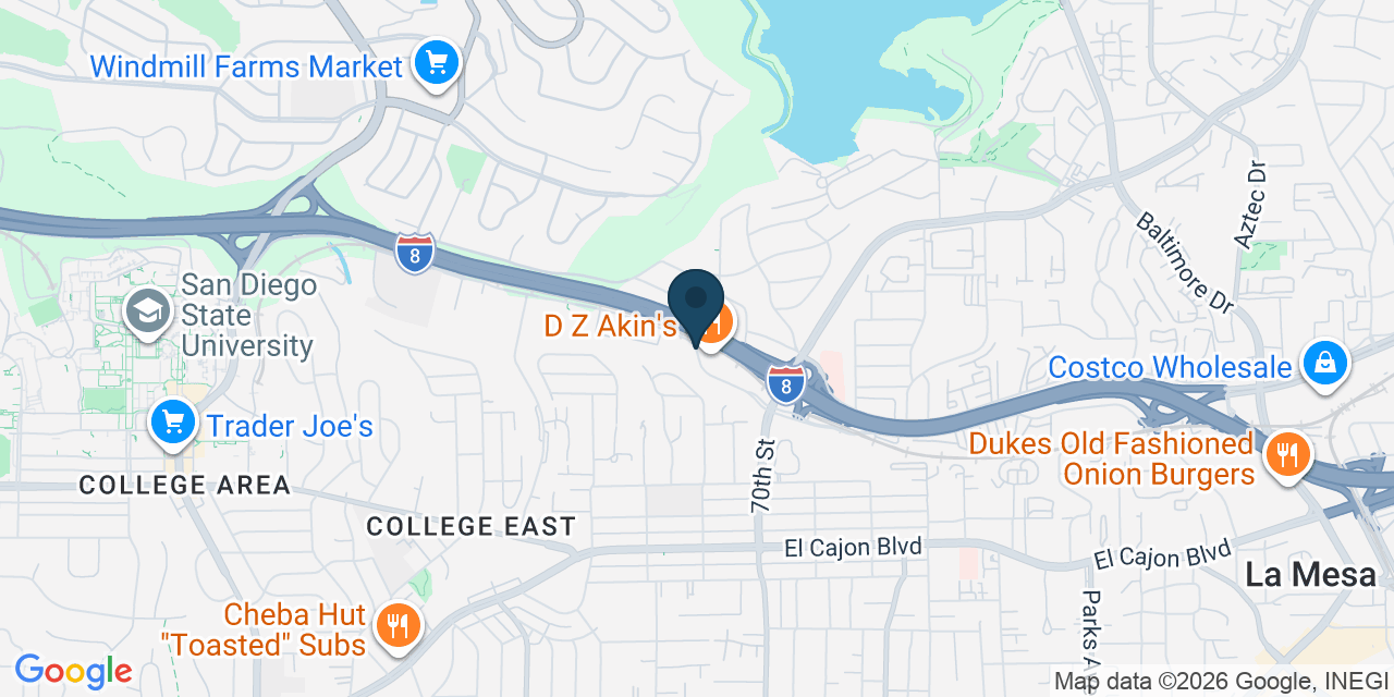 Map showing San Diego County, CA