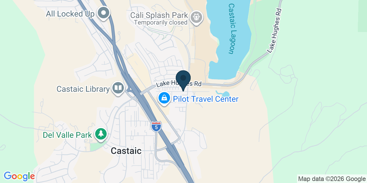 Map showing Castaic, Los Angeles County, CA