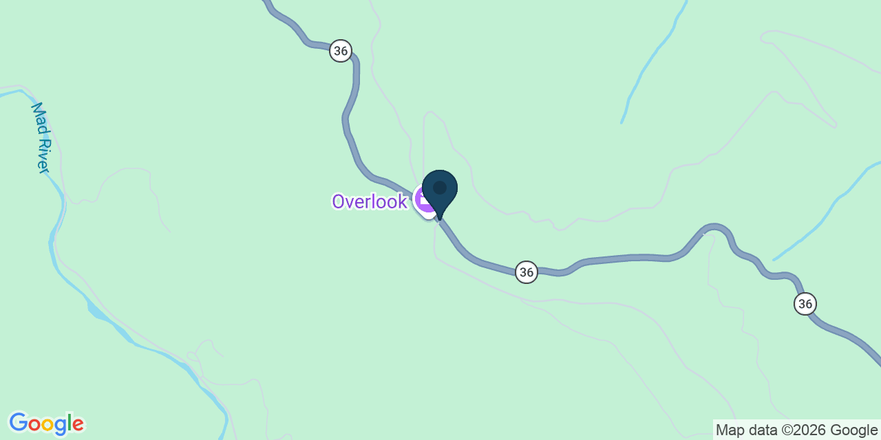 Map showing Mad River, Trinity County, CA