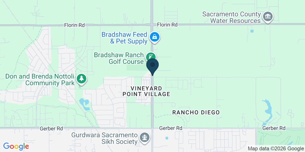 Map showing Sacramento County, CA