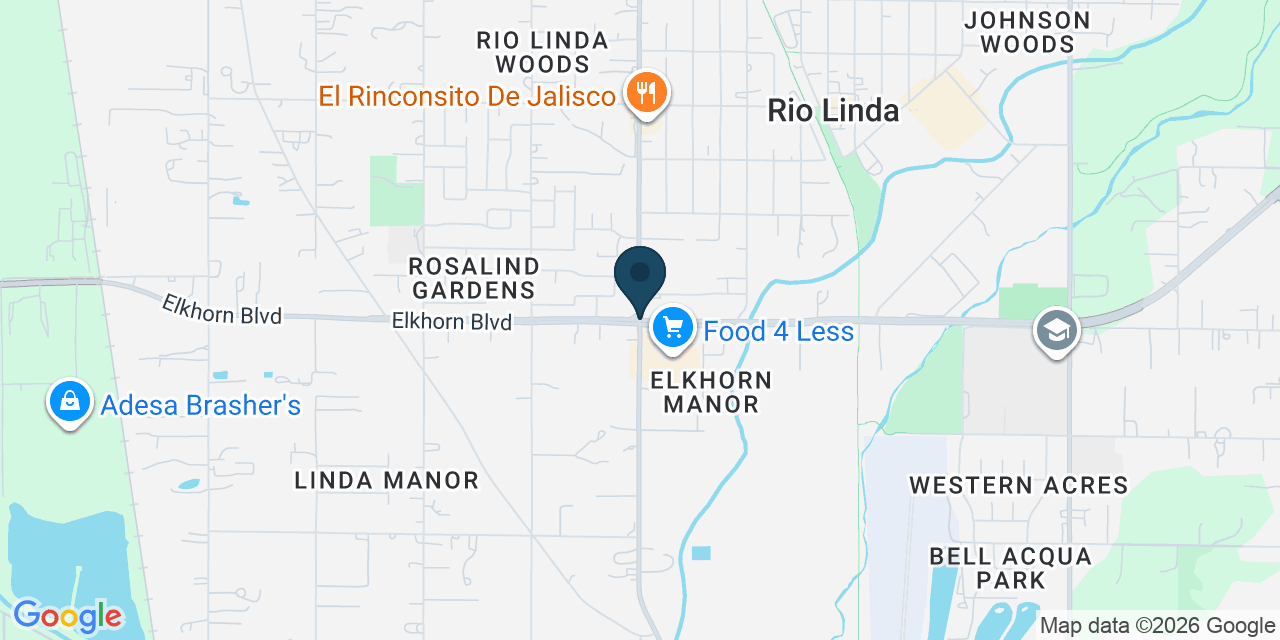 Map showing Rio Linda, Sacramento County, CA