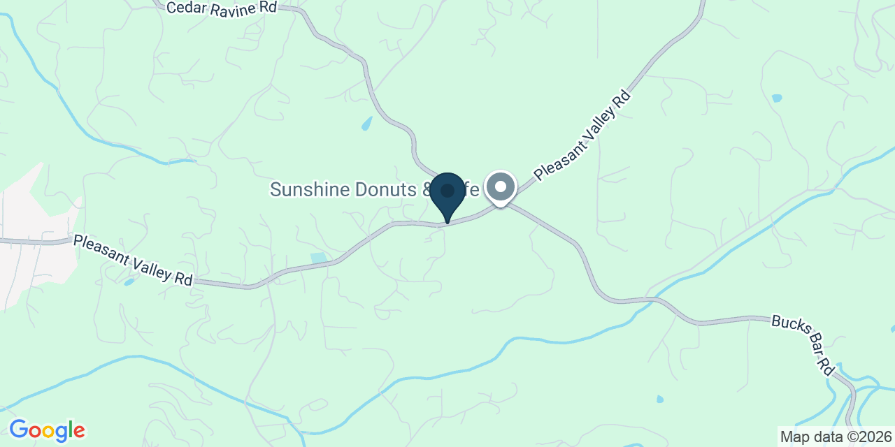 Map showing El Dorado County, CA
