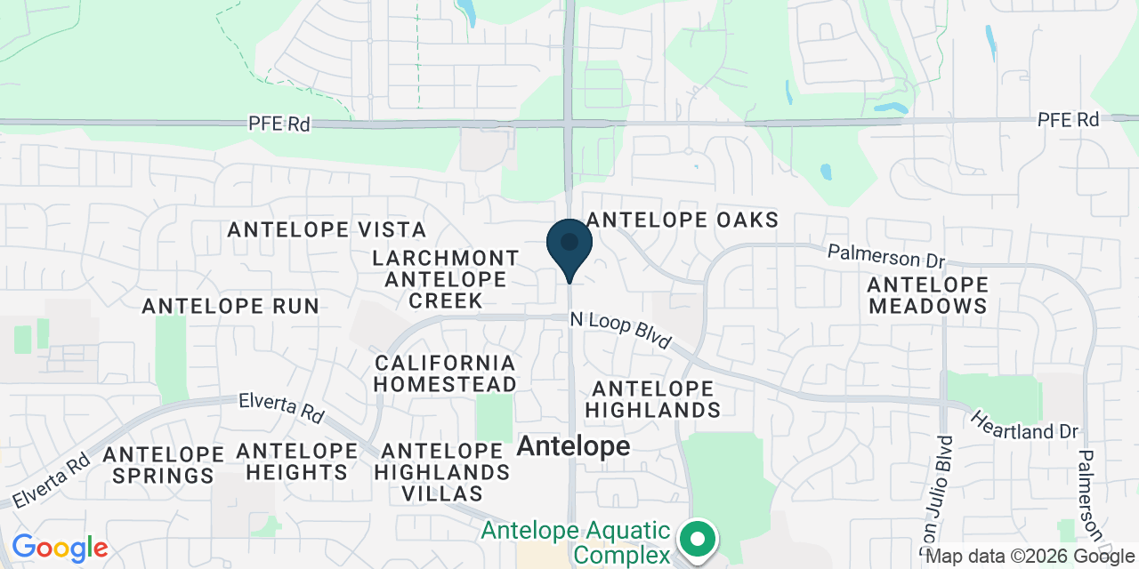Map showing Antelope, Sacramento County, CA