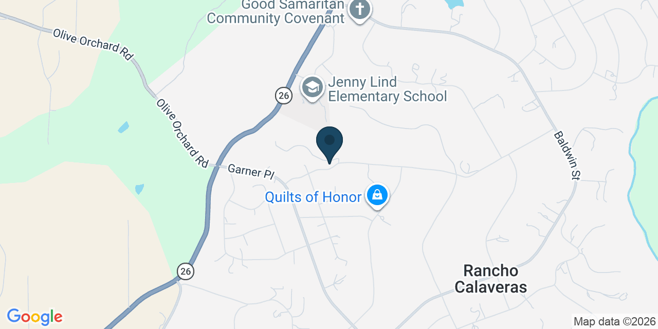 Map showing Valley Springs, Calaveras County, CA
