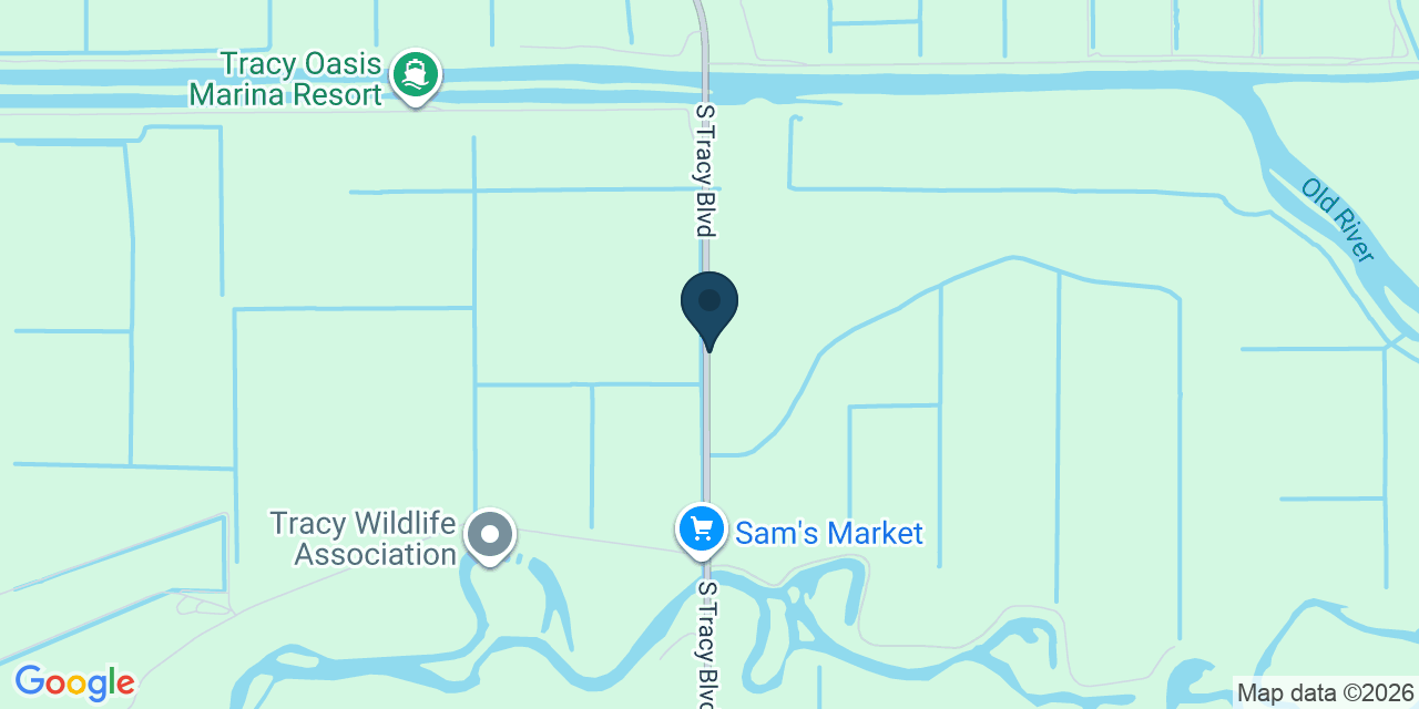 Map showing Tracy, San Joaquin County, CA