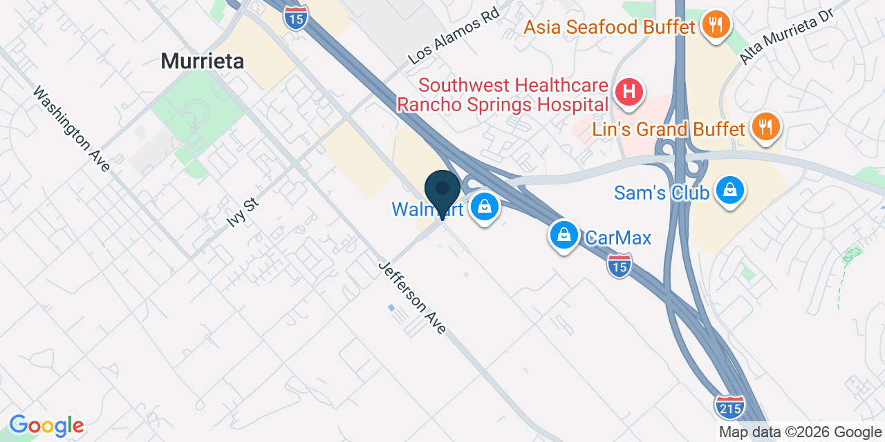 Map showing Murrieta, Riverside County, CA