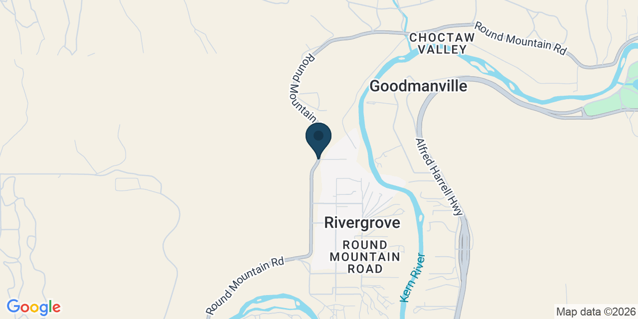 Map showing Rivergrove, Kern County, CA